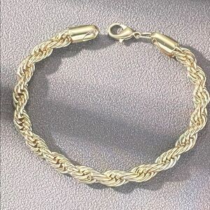 Men's Gold-Tone Rope Chain Bracelet
